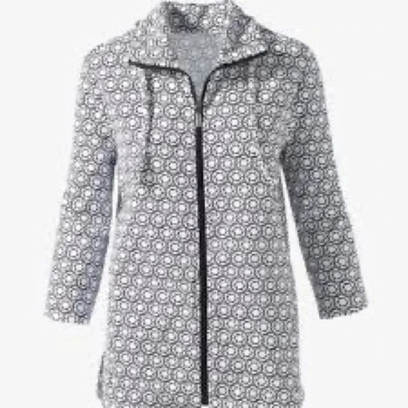 Chico's Jackets & Blazers - Weekend by Chico’s size 1 = medium black & white zip up jacket